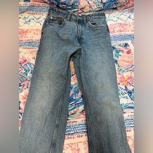 ZARA straight leg blue jeans